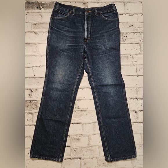 Dakota Dark Wash Straight Leg Jeans High Rise Classic Denim - 36x32 - Picture 2 of 11